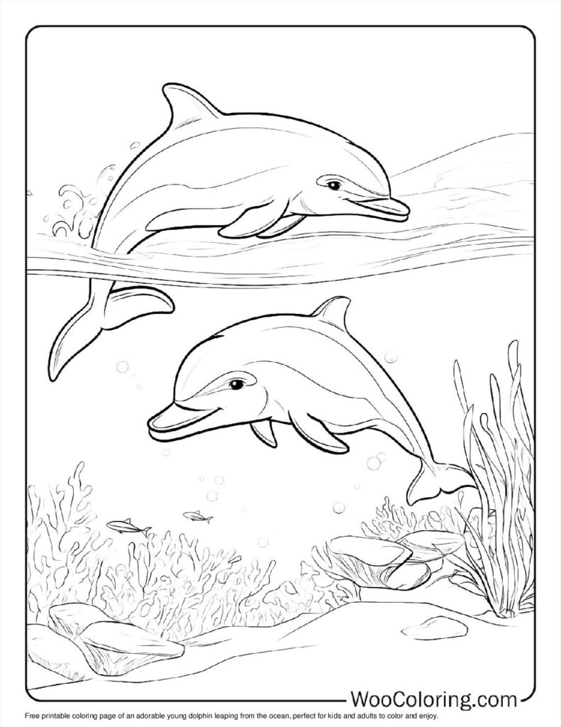 Dolphin Coloring Pages Printable