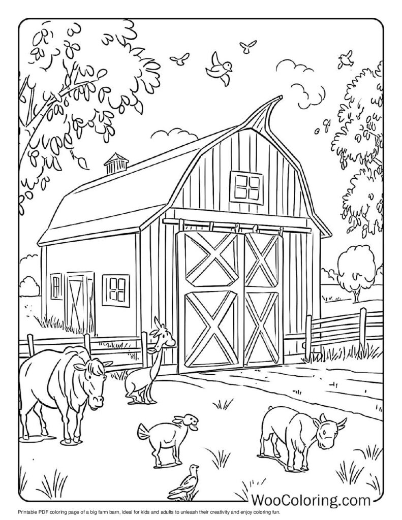 100 Farm Coloring Pages Free PDF To Print Woo Coloring
