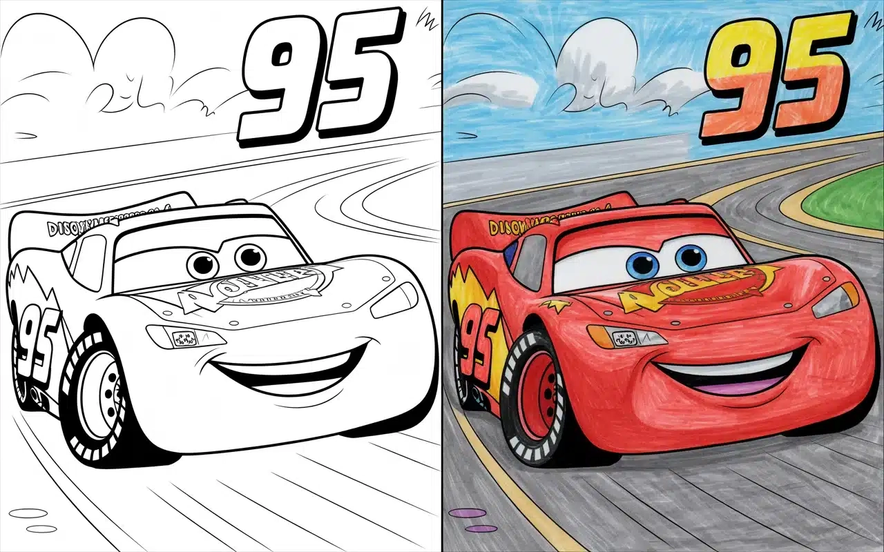 100 Free Lightning McQueen Coloring Page Printables PDFs For Kids 