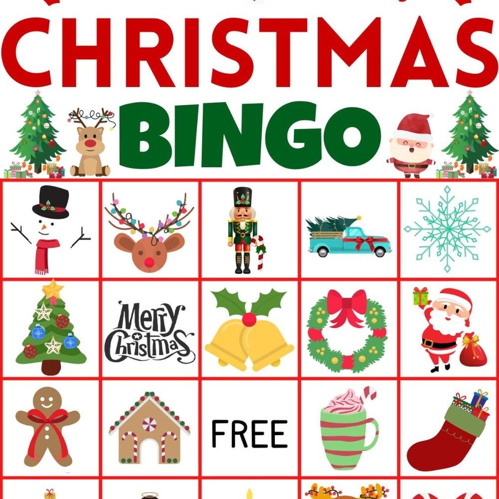 Printable Bingo Christmas Cards