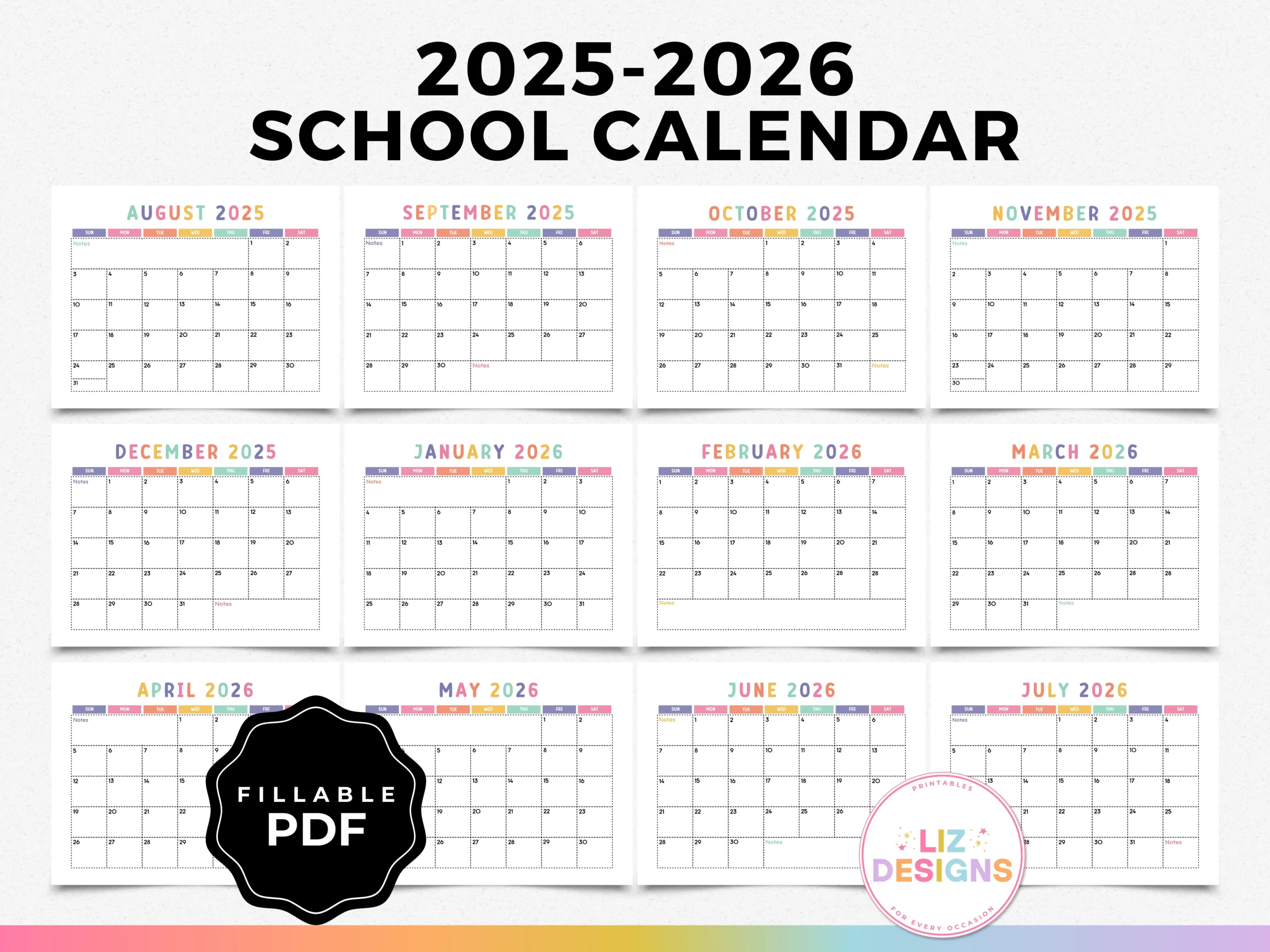2025 And 2026 Academic Calendar Printable