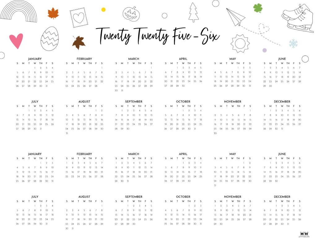 2026 Cute Calendar Printable