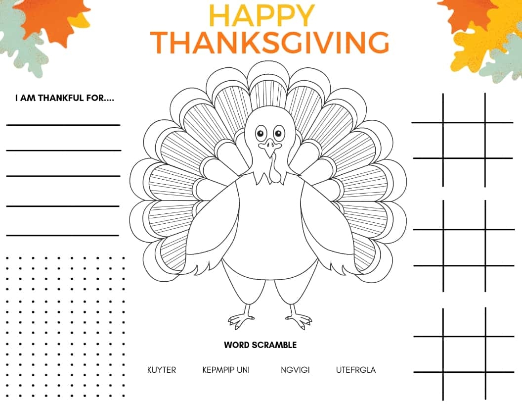Thanksgiving Printables Pdf