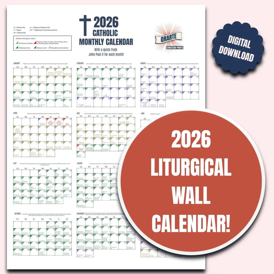 Printable Liturgical Calendar 2026