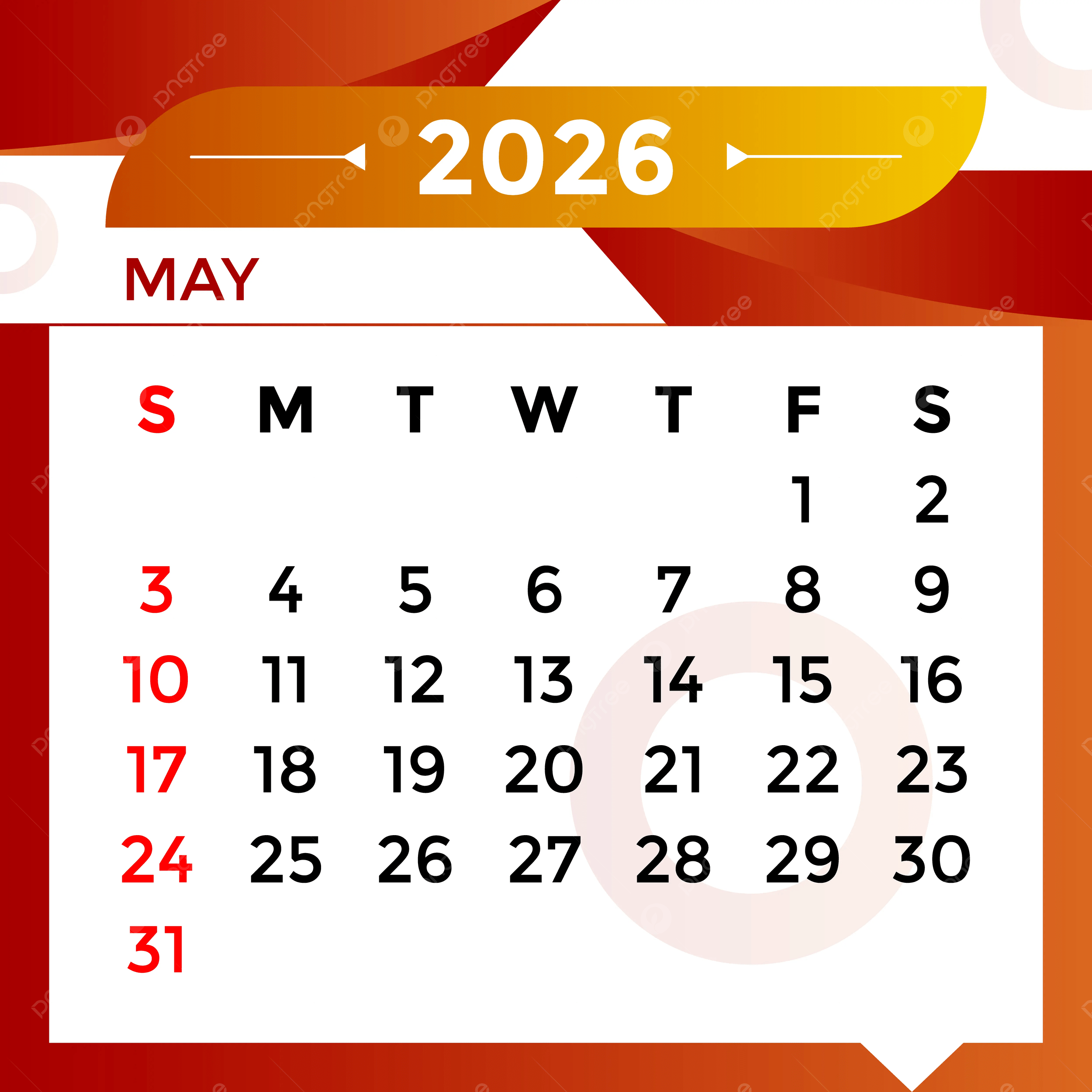 May 2026 Calendar Printable Tree