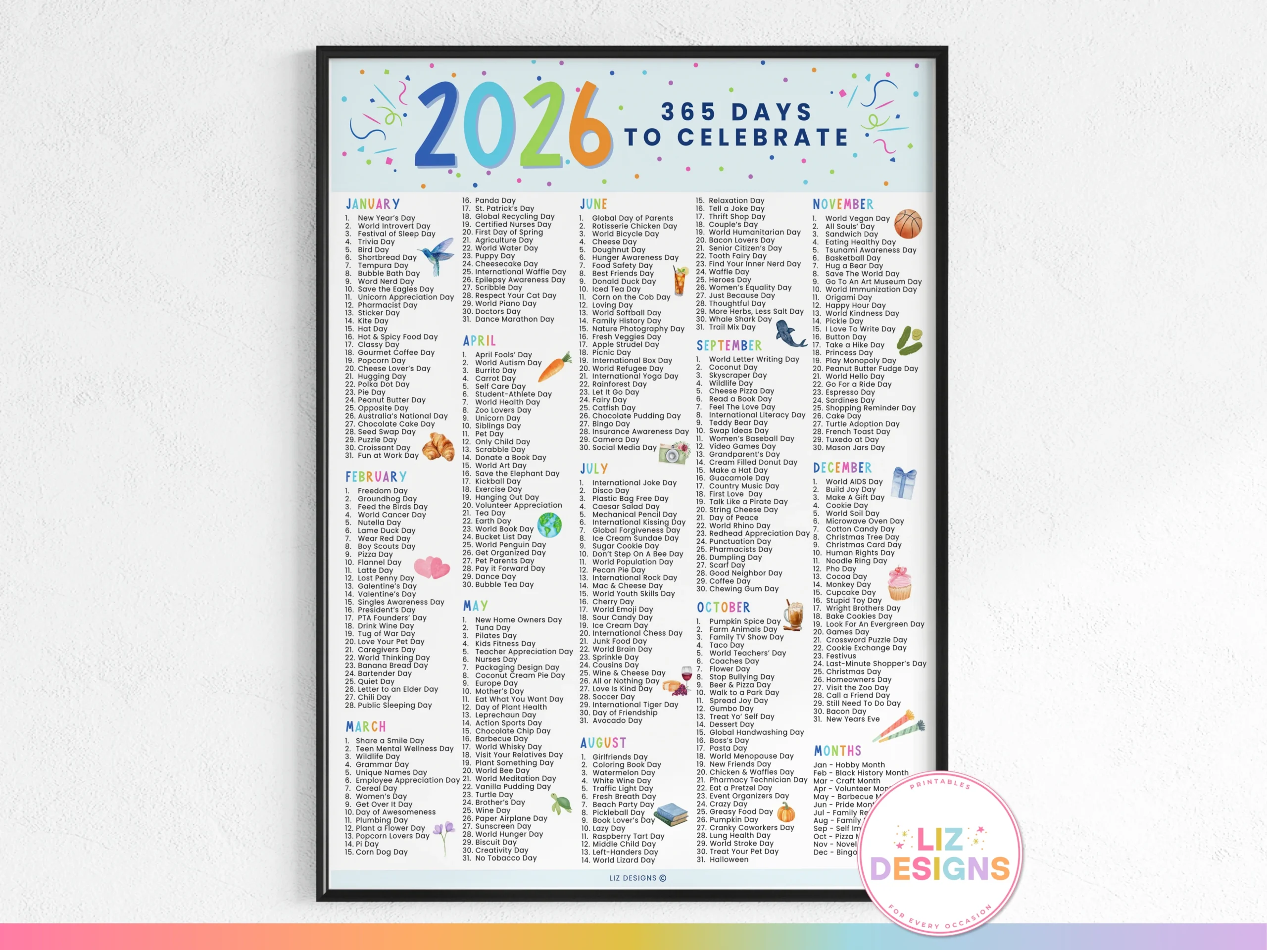 National Day Calendar 2026 Printable Free Pdf