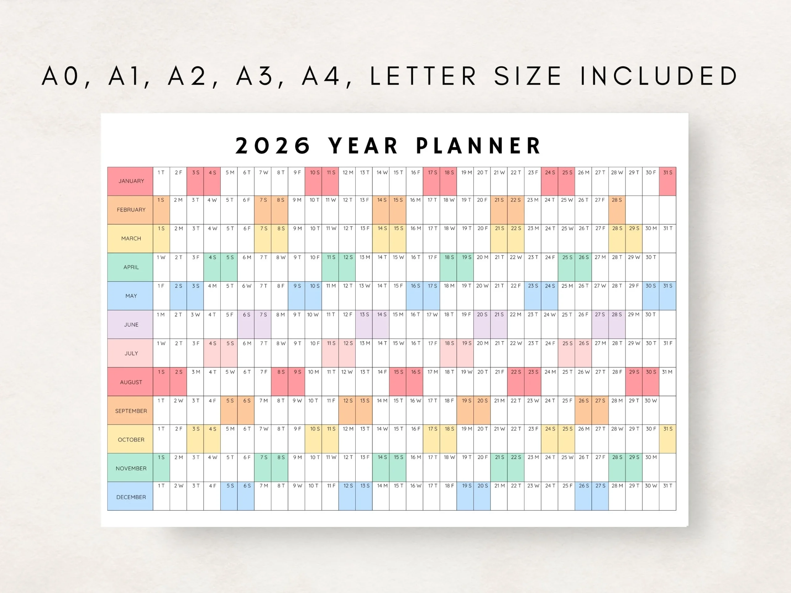 Calendar 2026 Planner Printable