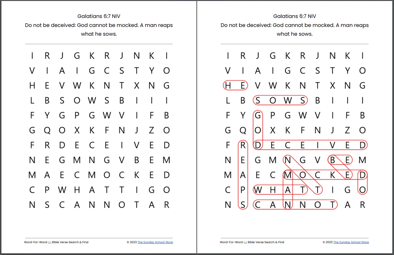 Free Printable Christian Word Search