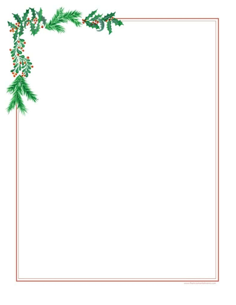 Free Printable Xmas Borders