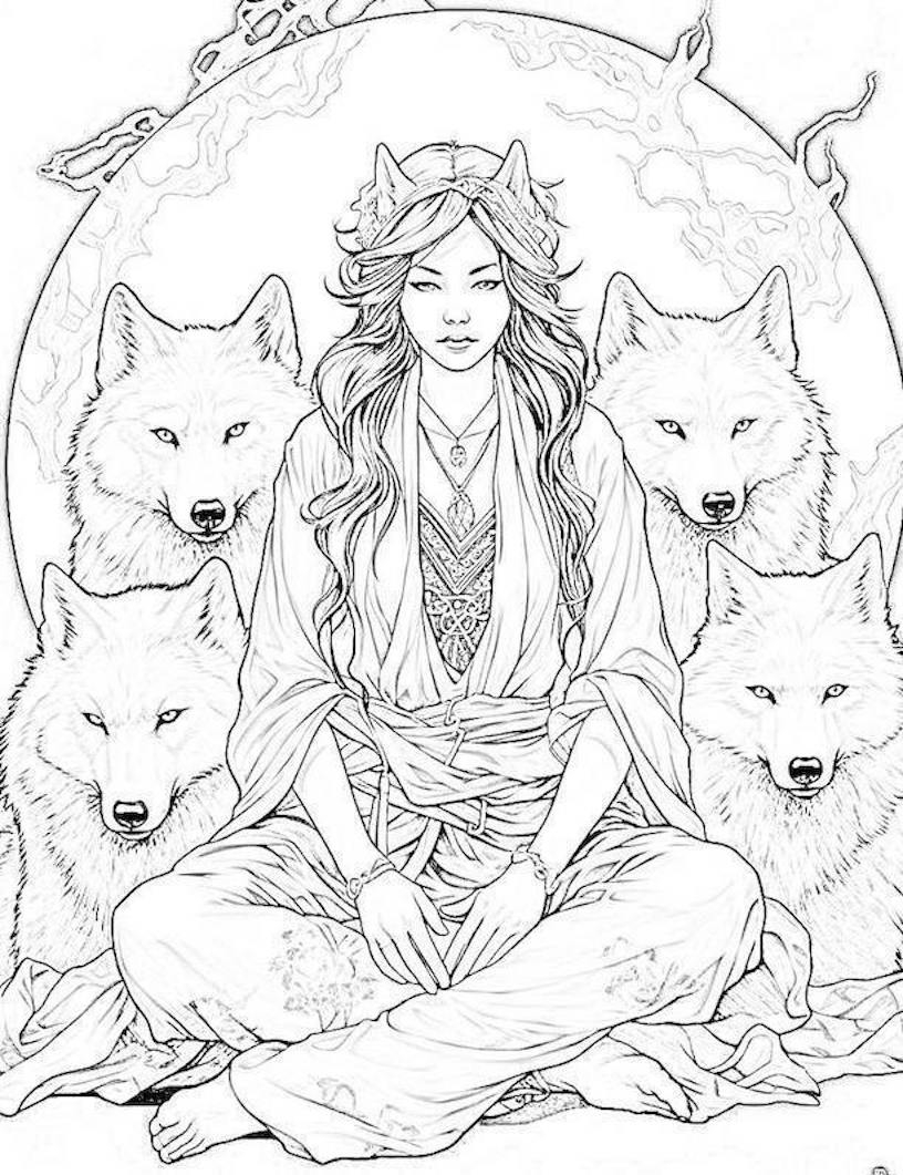 Printable Coloring Pages Wolves