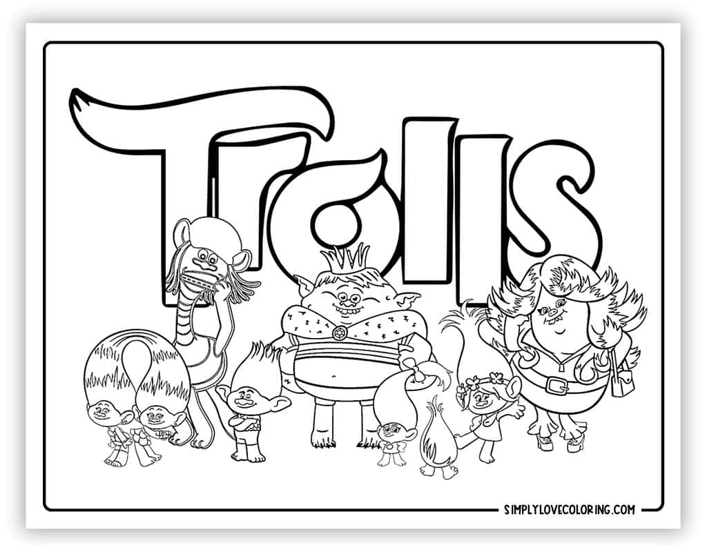 Trolls Coloring Pages Printable