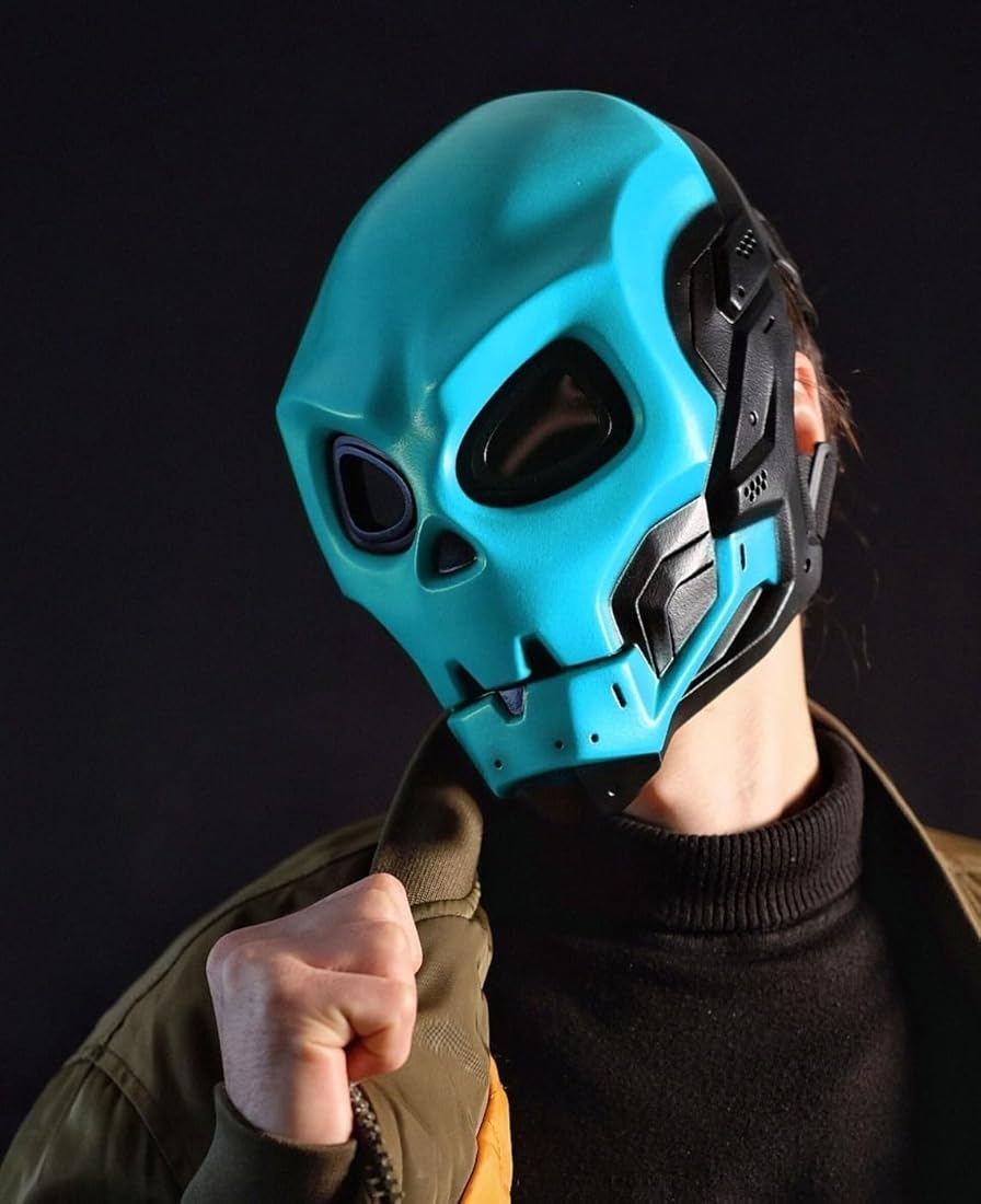3D Printed Mask 3D Model Of Cyborg Mask V3 For 3DPrint white 
