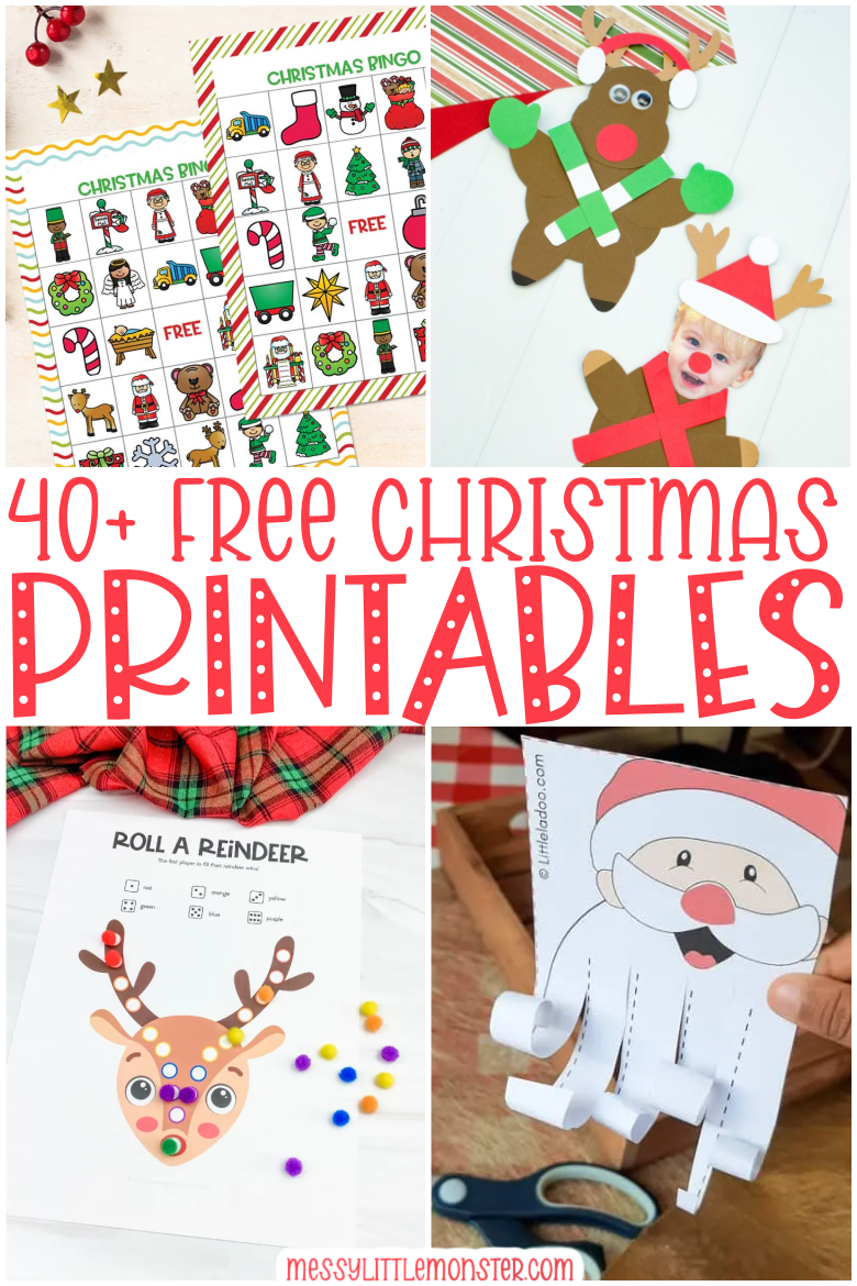 40 Free Christmas Printables For Kids Messy Little Monster