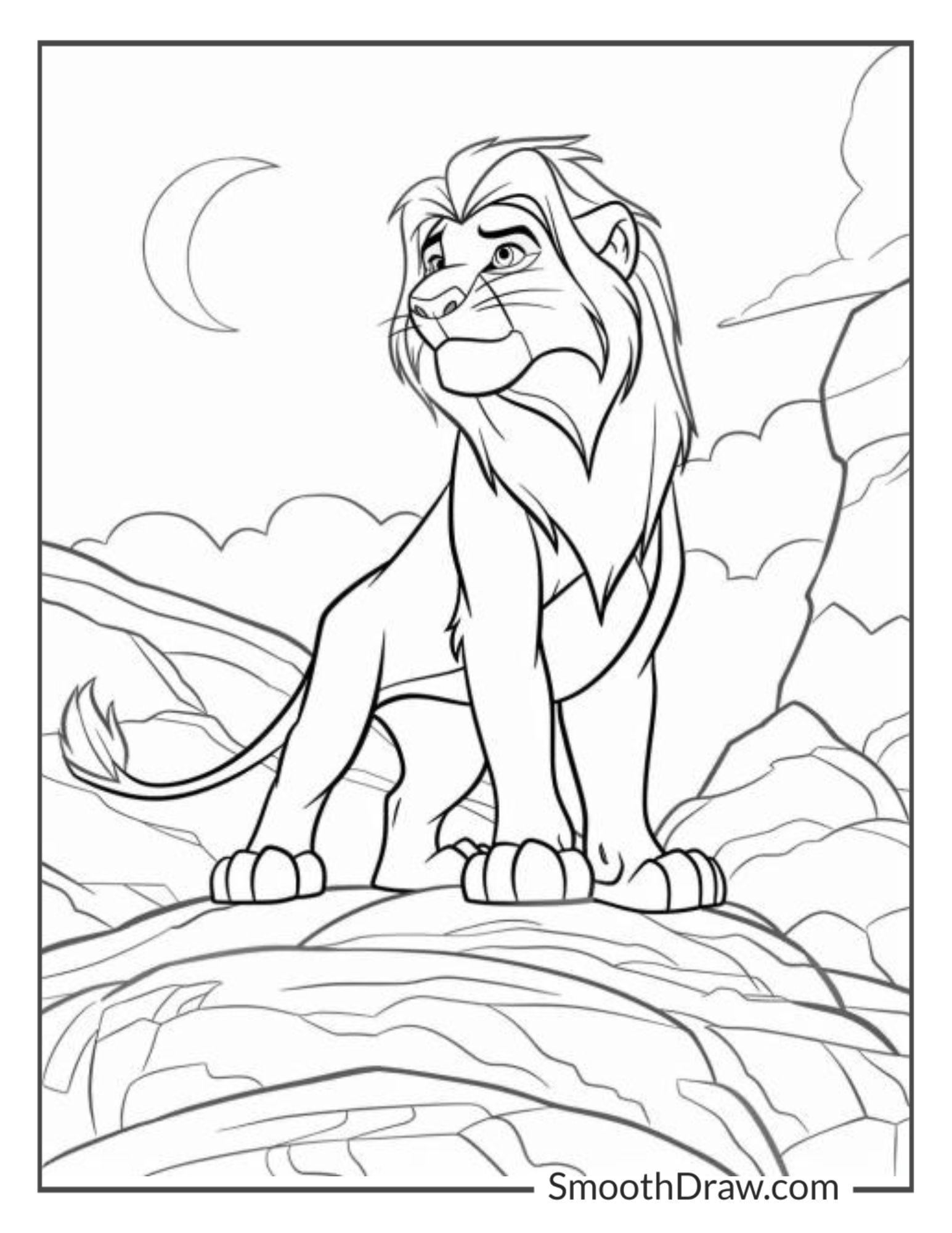 46 Lion Coloring Pages Lion King Cartoon amp Realistic Pages