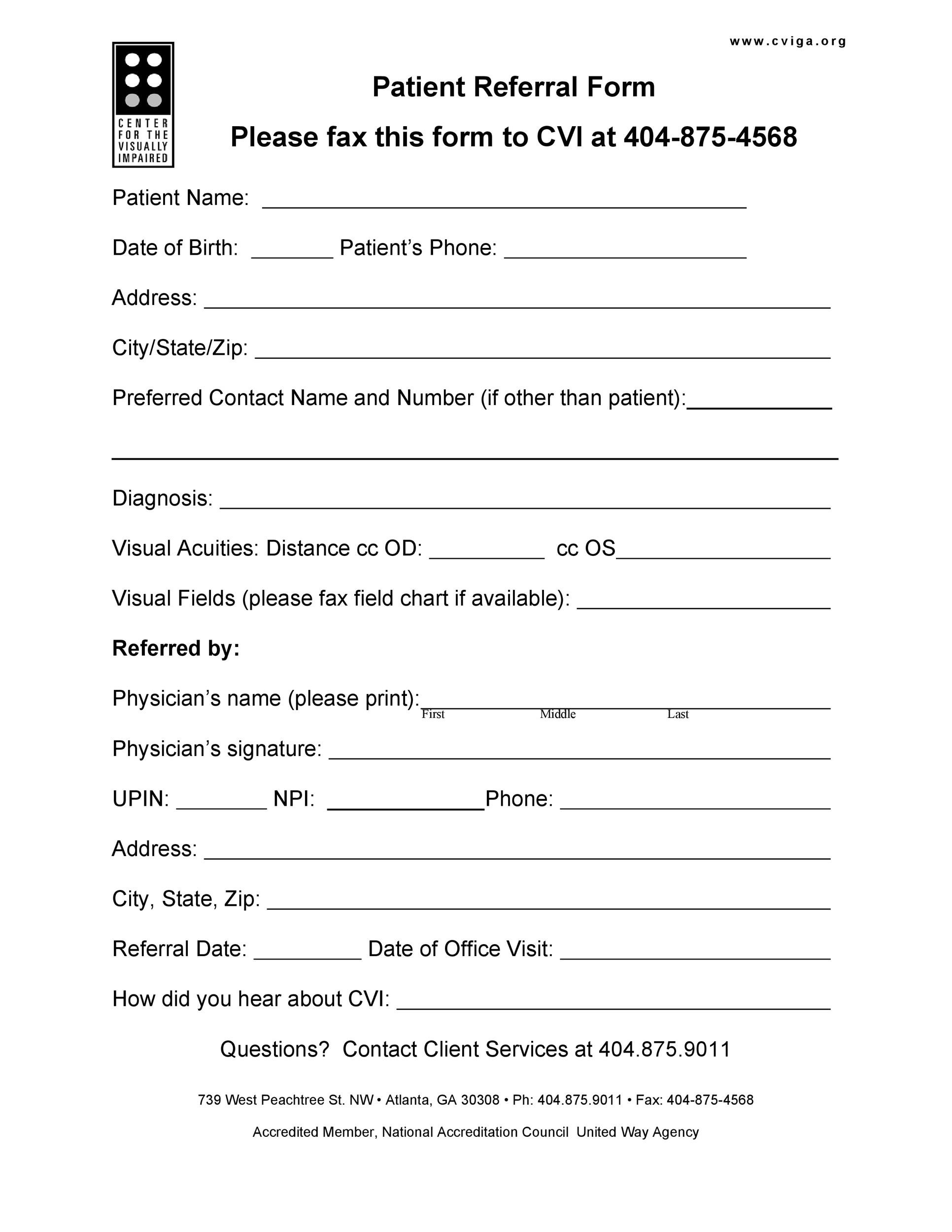 49 Referral Form Templates Medical amp General TemplateLab