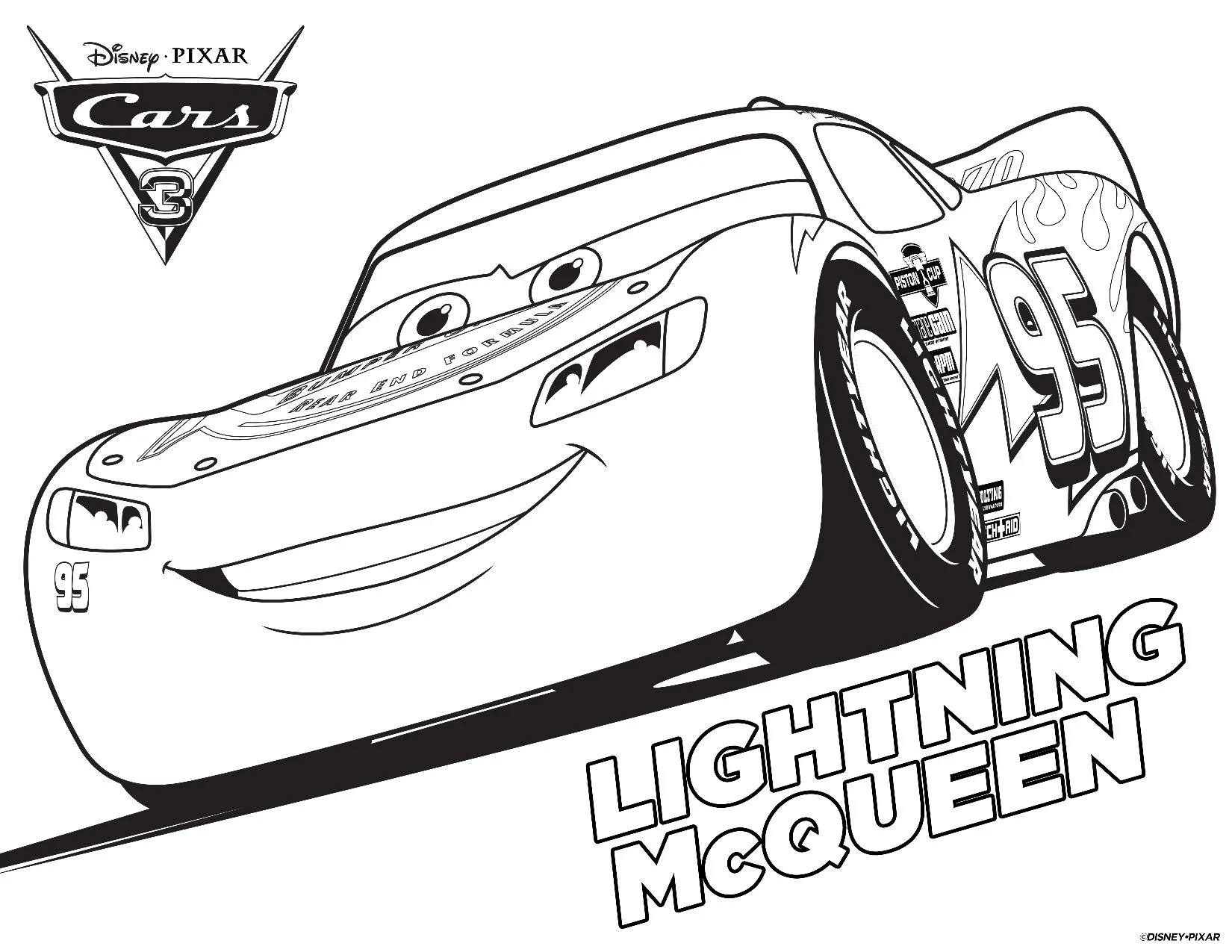 50 Pages Kid s Coloring Printable Pages Car s Lighting Mcqueen 