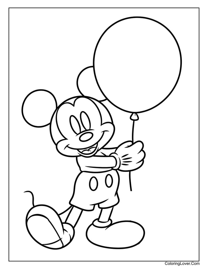 Mickey Mouse Coloring Pages Printable