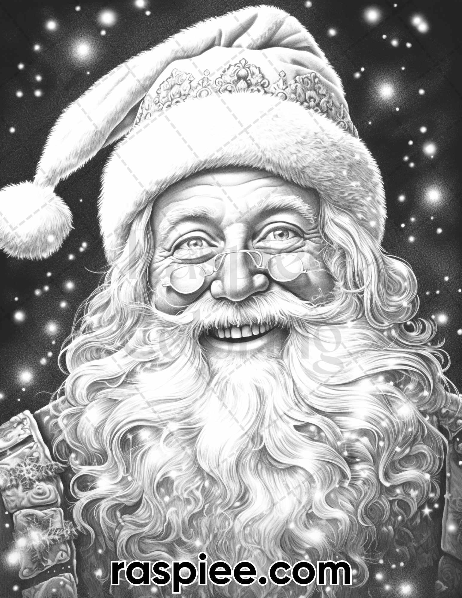 Printable Coloring Santa Claus