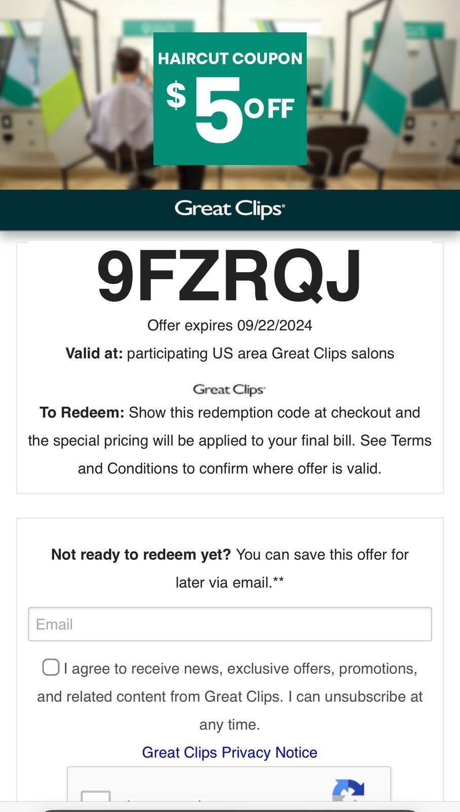 7 99 Great Clips Printable Coupons OCT 2025 On X 5 OFF Great 
