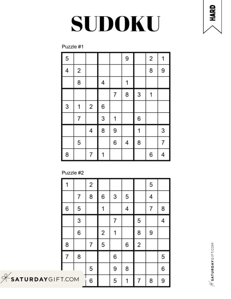 Blank Printable Sudoku Pages