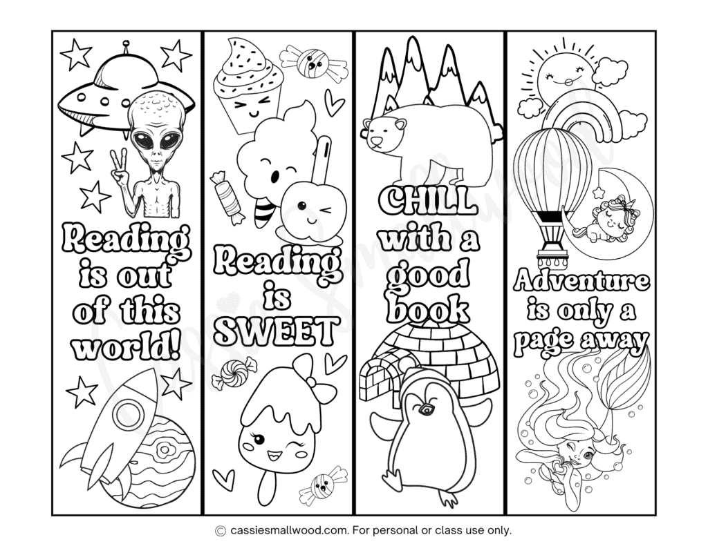 Coloring Bookmarks Free Printable
