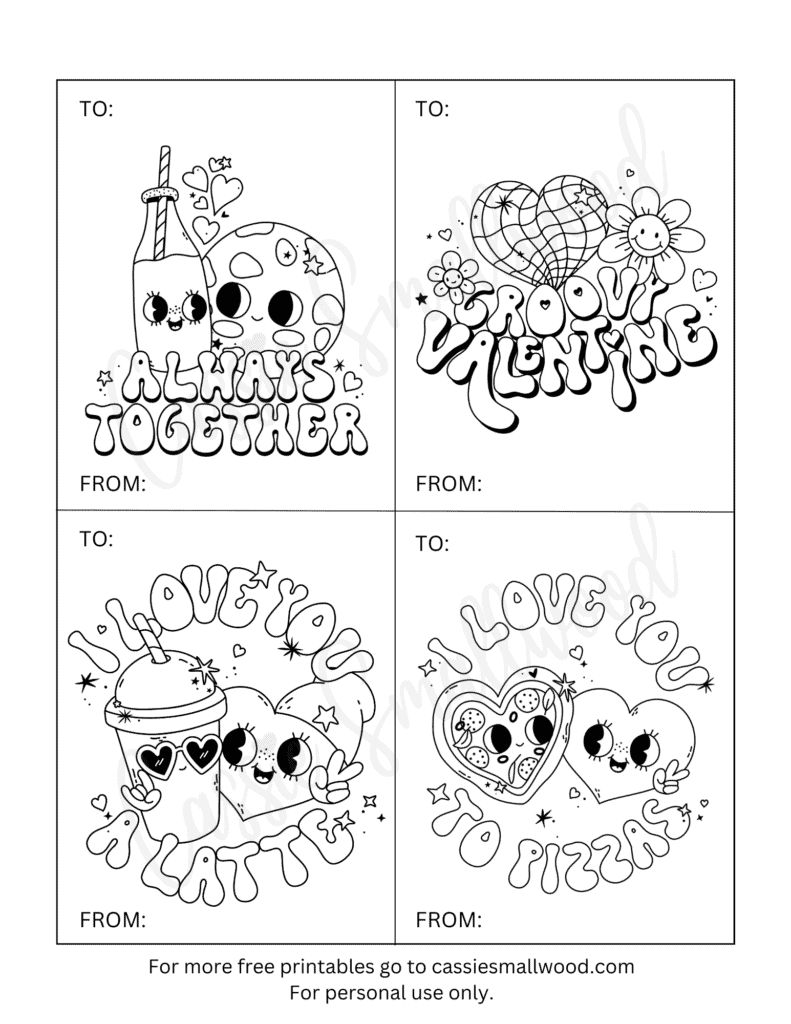 93 CUTEST Printable Valentine s Day Cards To Color Cassie Smallwood