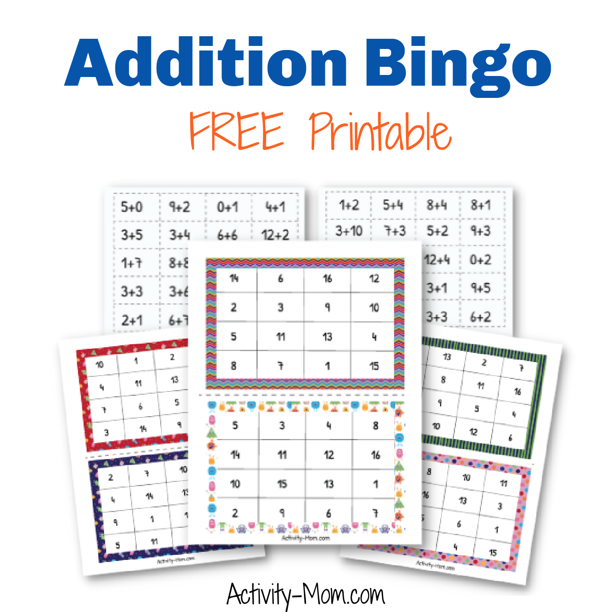 Math Bingo Game Printable