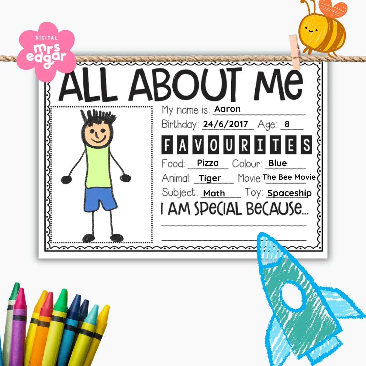 Printable All About Me Poster