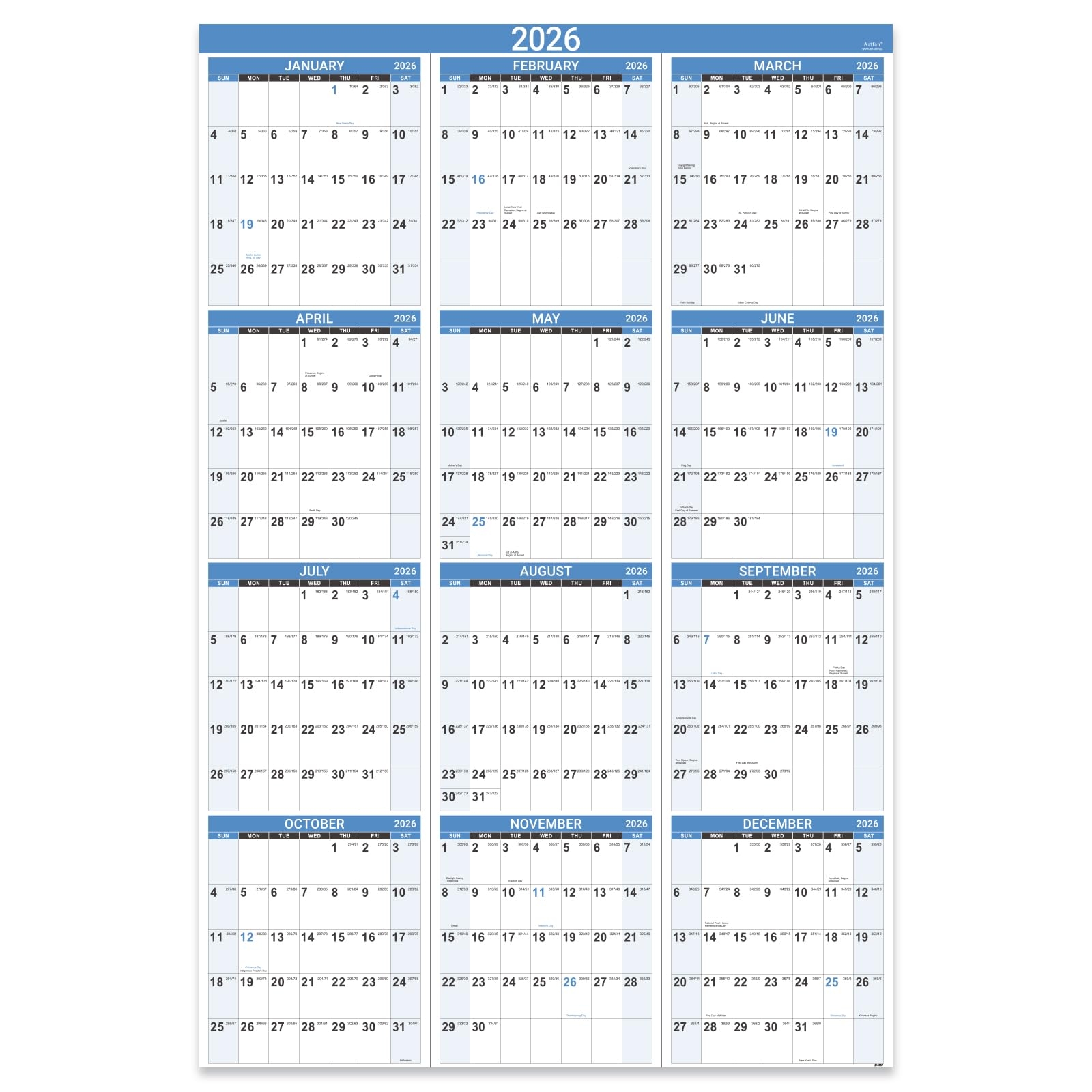 2026 Julian Calendar Printable Free