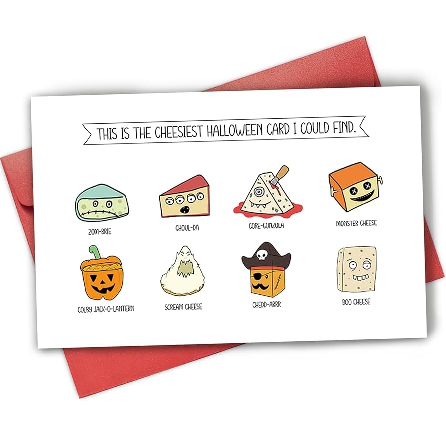 Amazon Gevinna Funny Cheesy Halloween Card For Men amp Women 