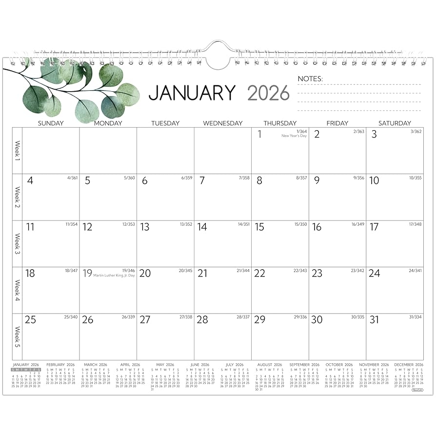Large Printable Blank Calendar 2026