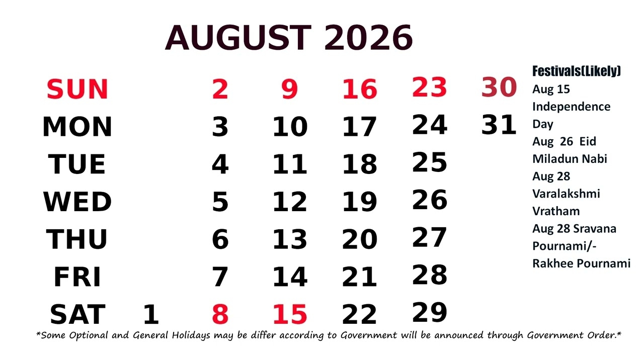 Telugu Calendar 2026