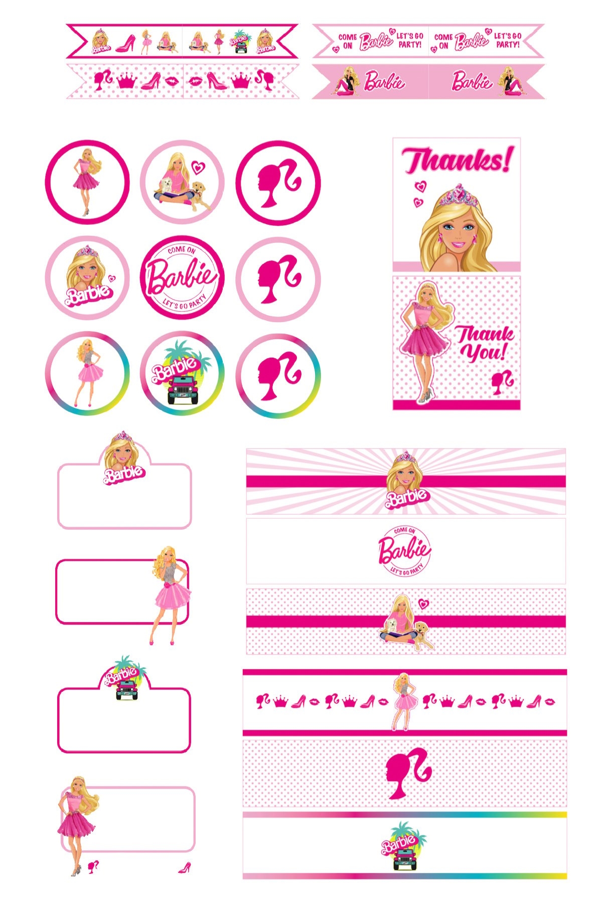 Barbie Printable Birthday Party Invitation And Printable 