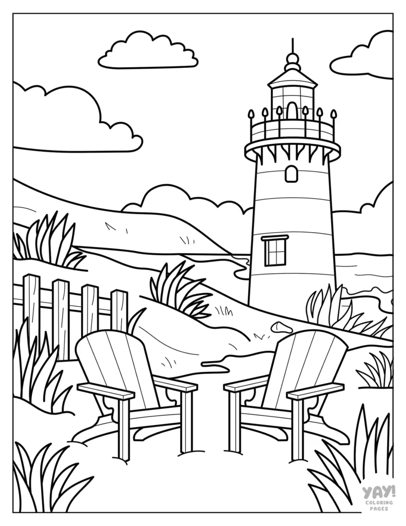 Beach Coloring Sheets Printable