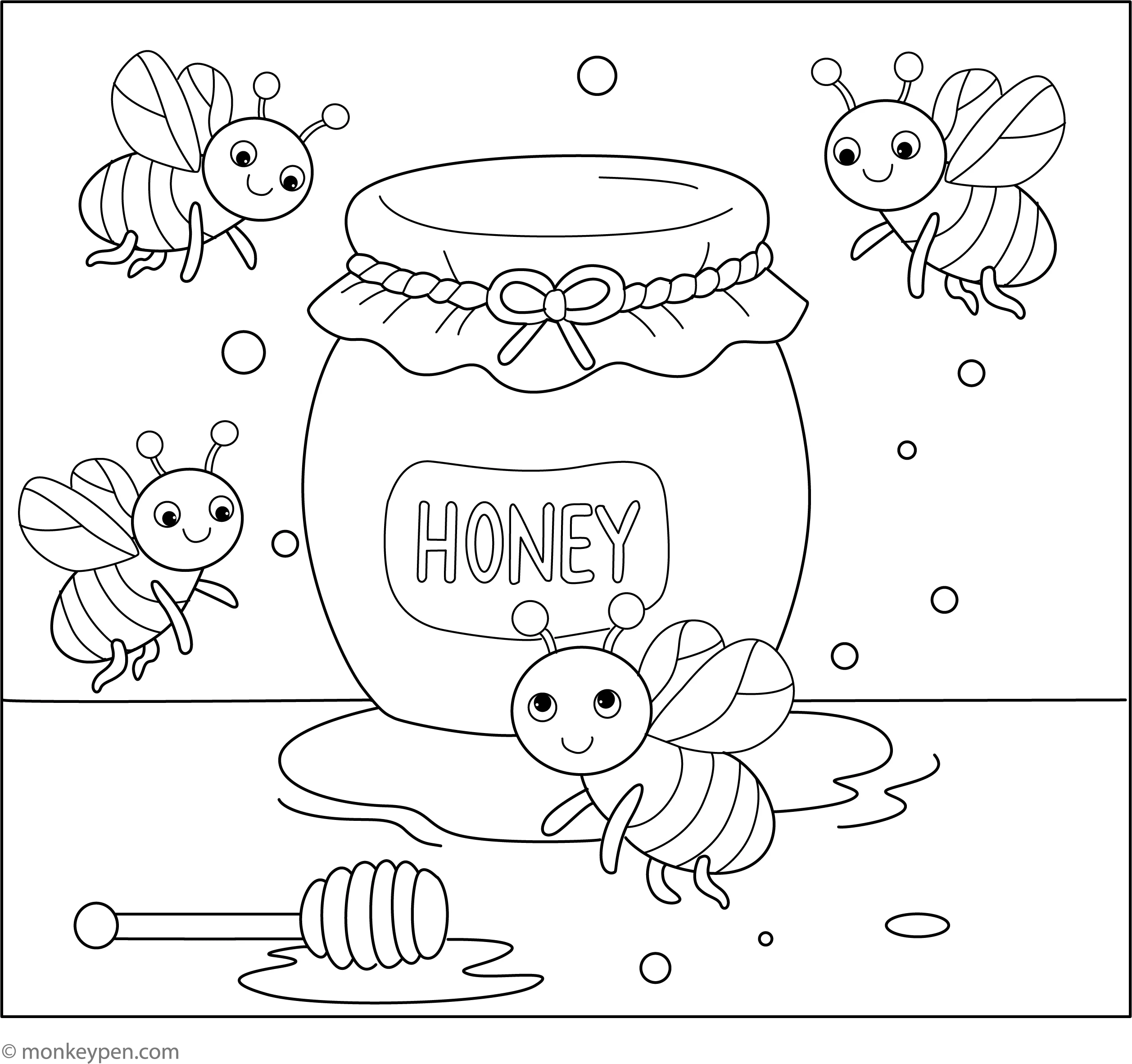 Bee Coloring Pages Printable
