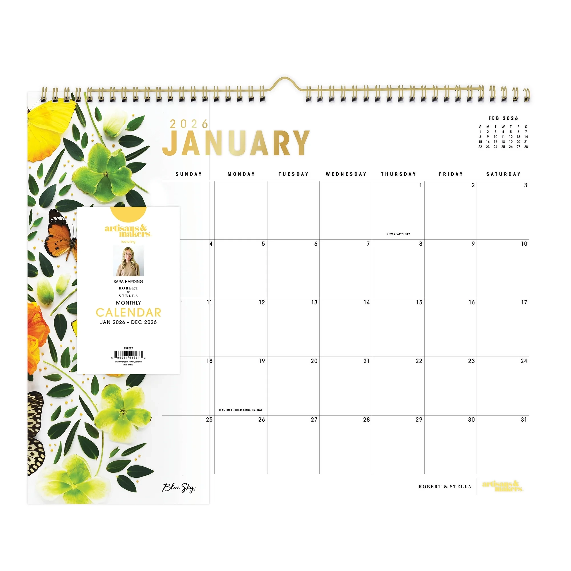 Blue Sky Day Designer 2025 2026 Monthly Academic Year Wall 