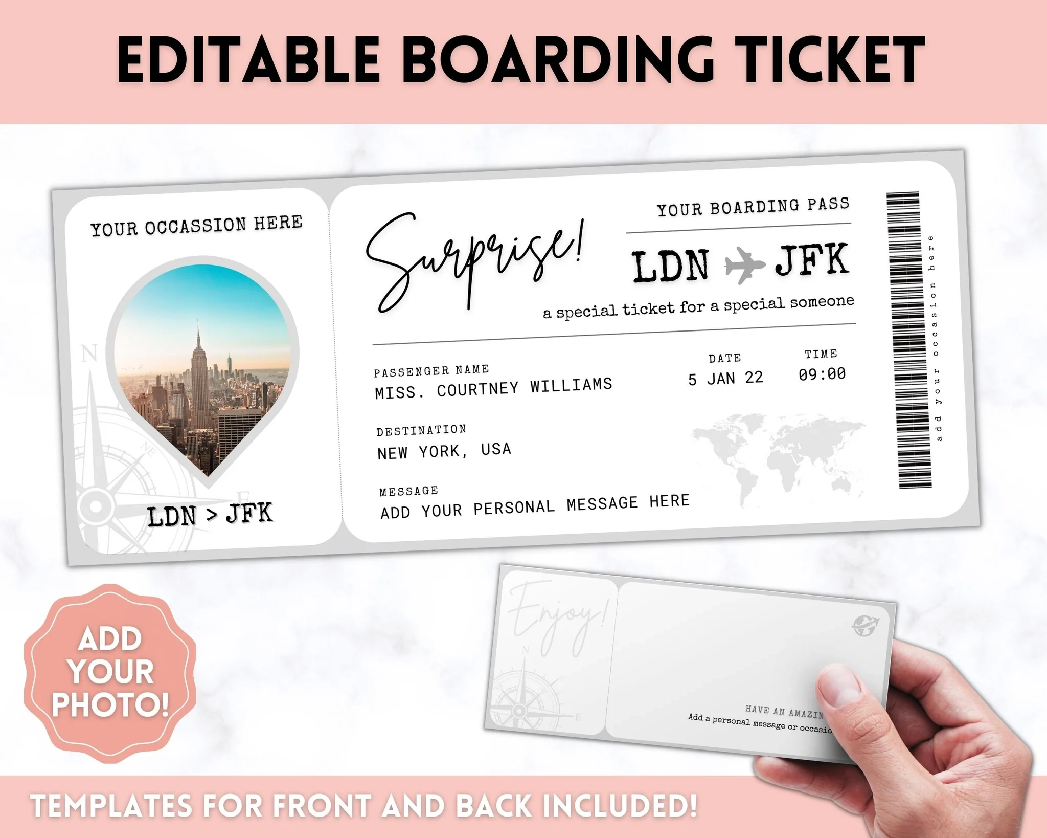 Printable Airline Ticket
