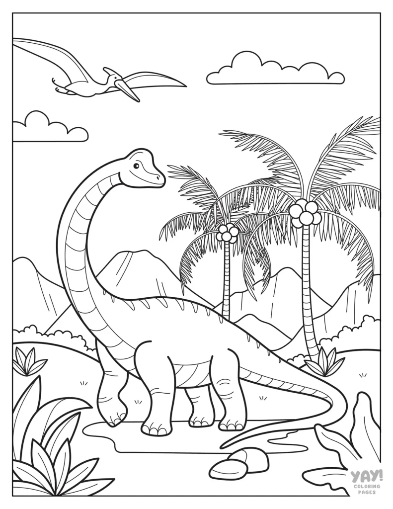 Dinosaur Printable Coloring Pages