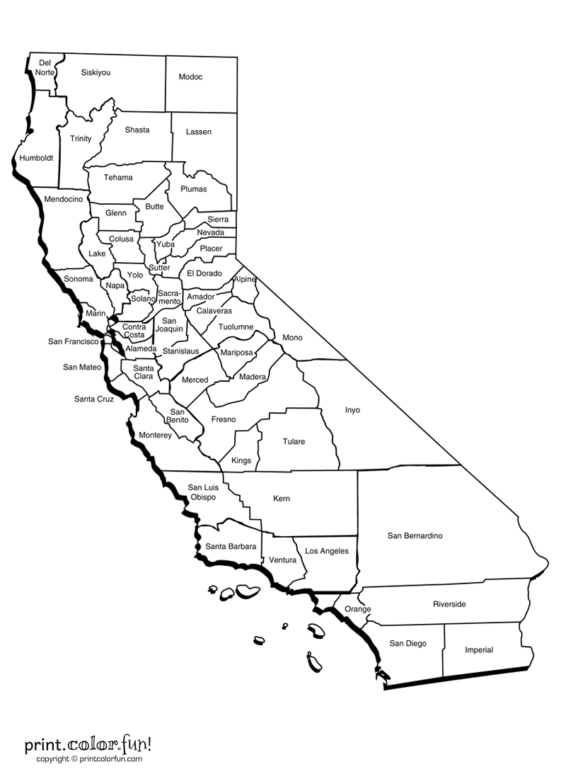california maps amp basic facts about the state at printcolorfun