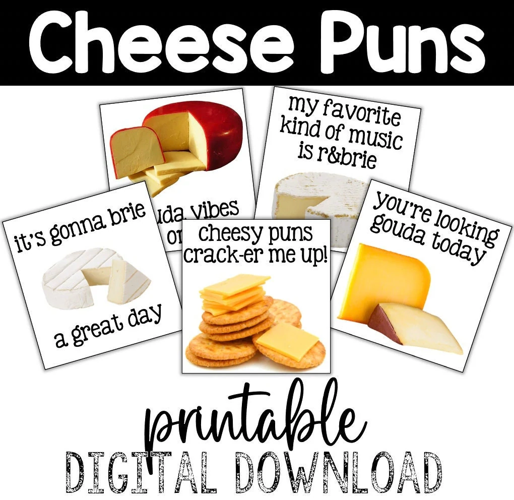 Cheese Puns Printables Etsy