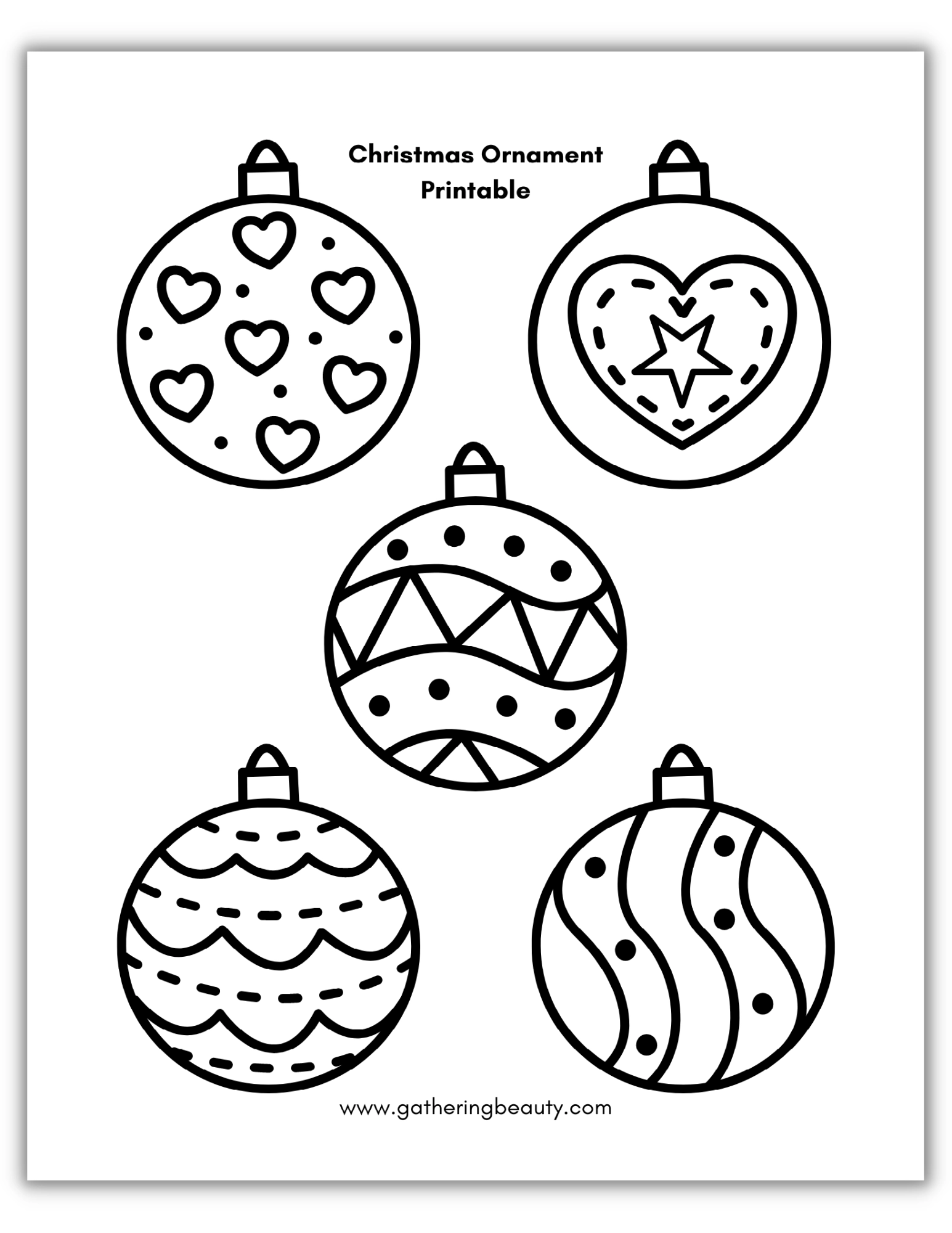 Christmas Ornament Template Printable
