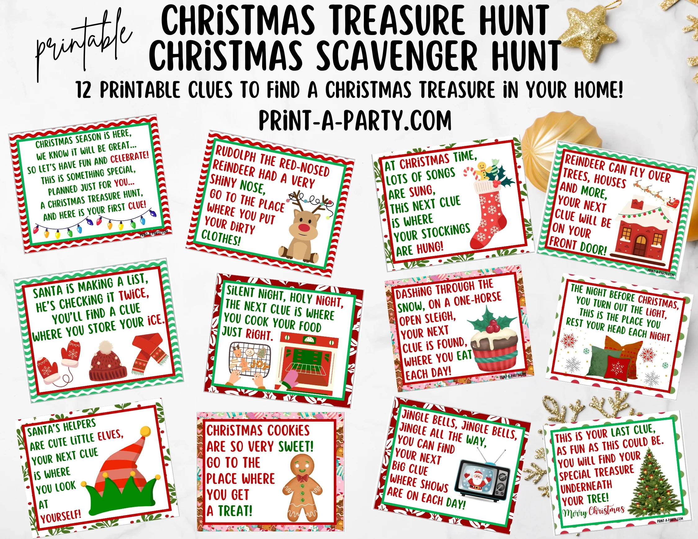 Christmas Scavenger Hunt Printable