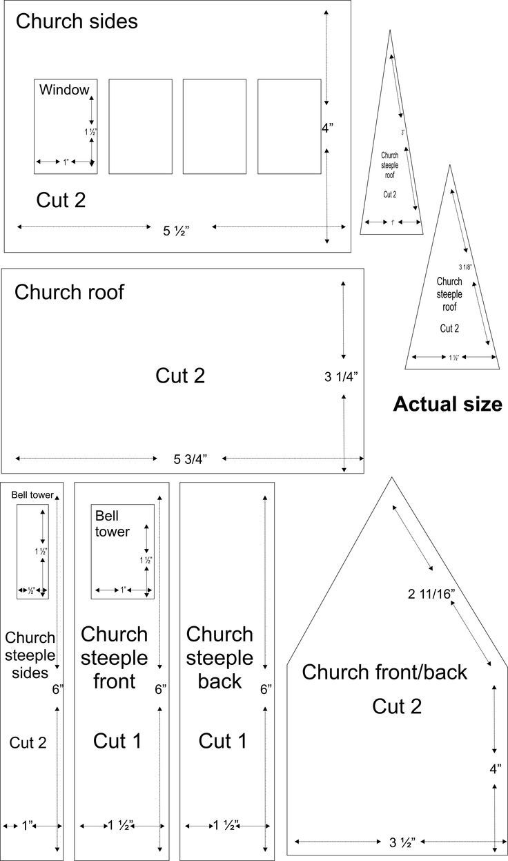 Church Village Illustrations Gingerbread House Patterns Glitter 