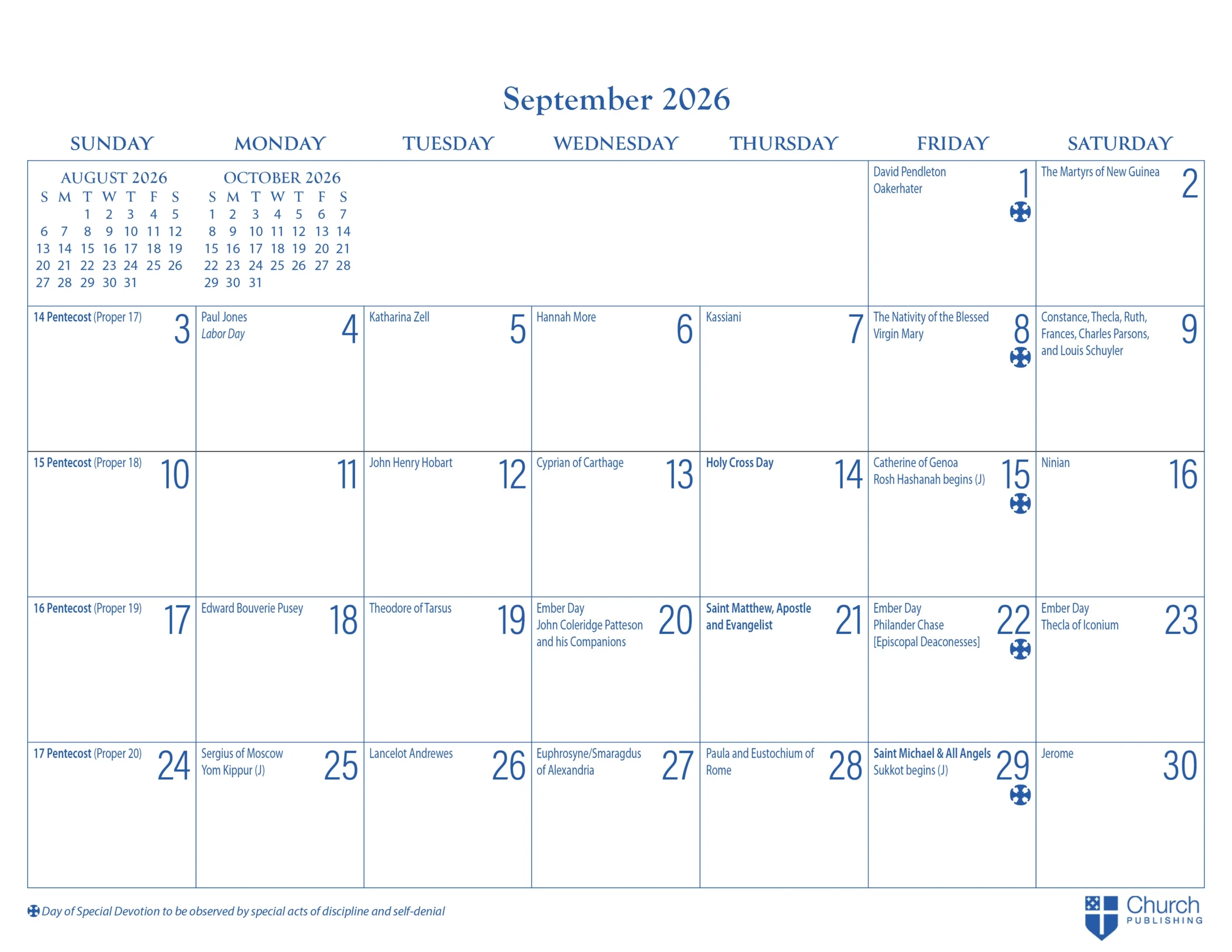 Free Catholic Calendar 2026 Printable