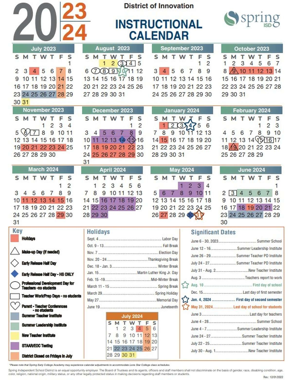 Cyfair Isd 20252026 Calendar School Academic Calendar