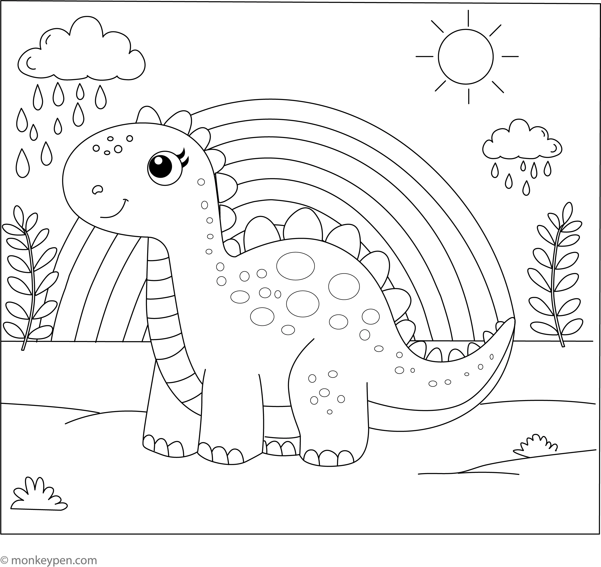 Dinosaur Printable Coloring