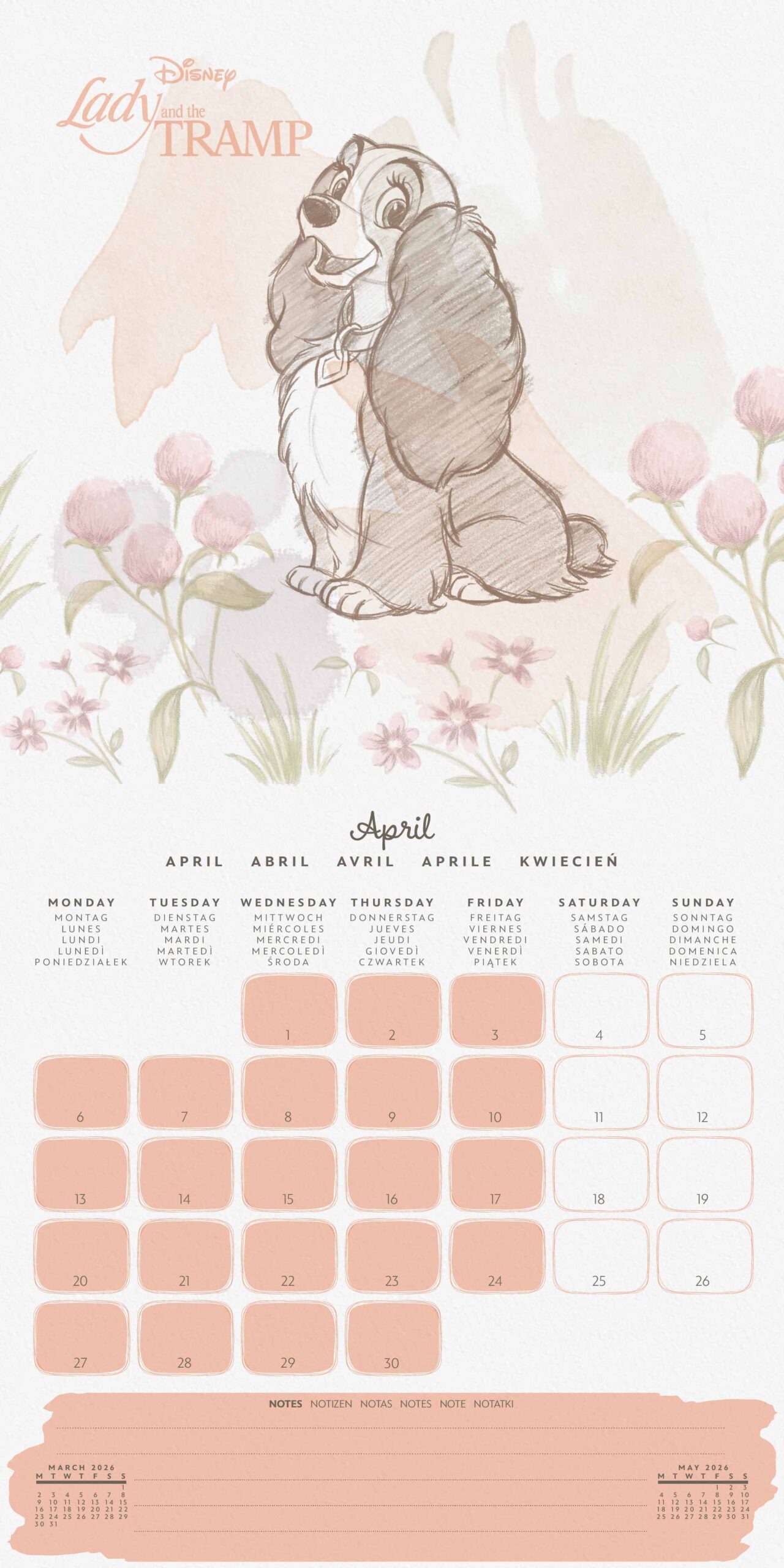 Disney Calendar 2026 Printable
