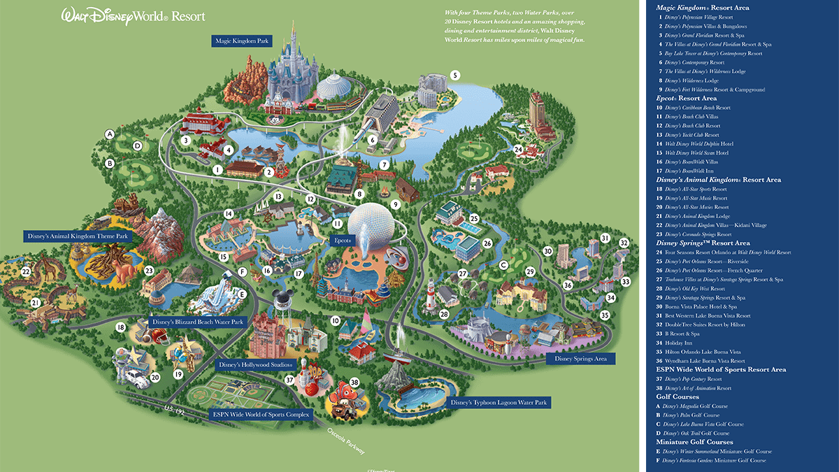 Disney World Maps With Magic Kingdom Map