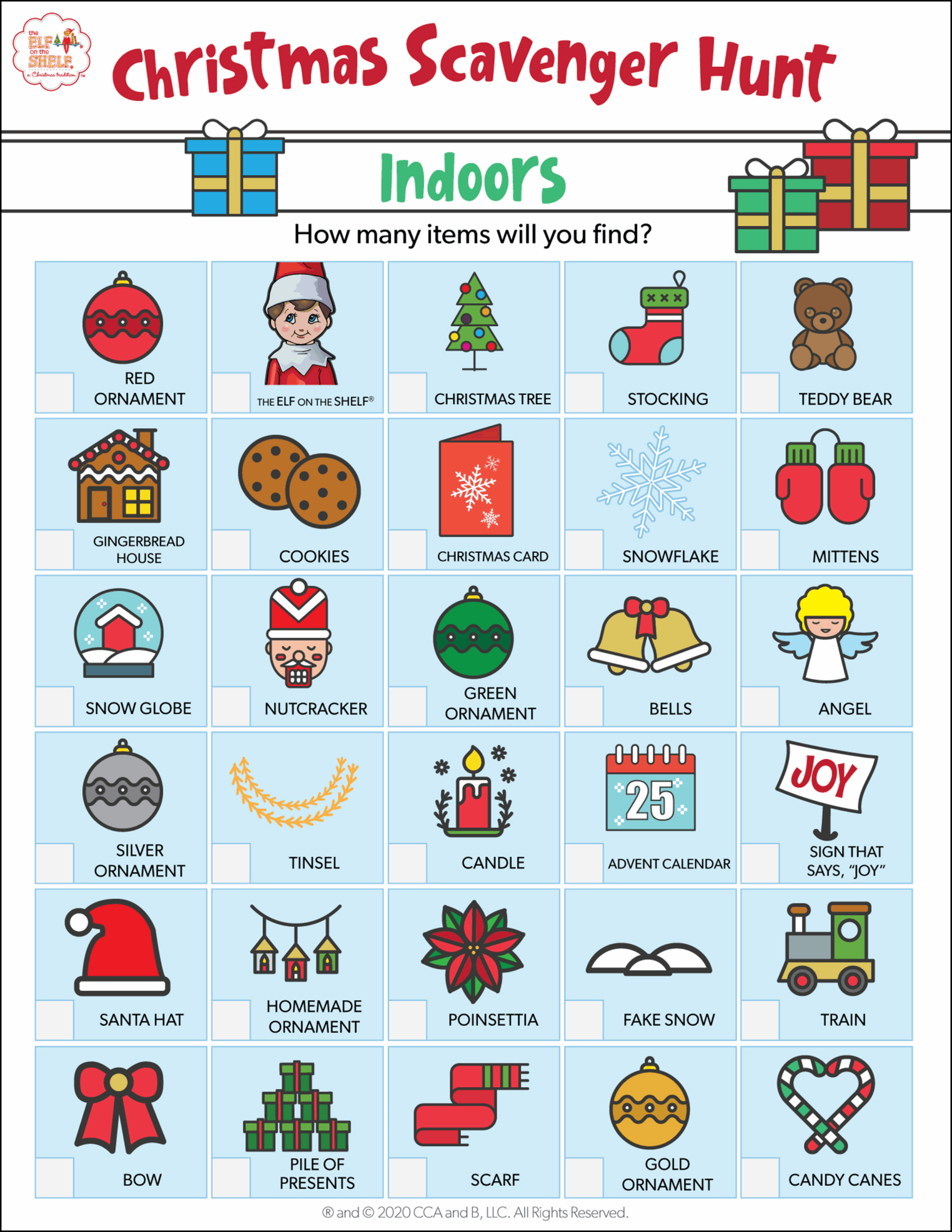 Download 3 Free Printable Christmas Scavenger Hunts The Elf On 