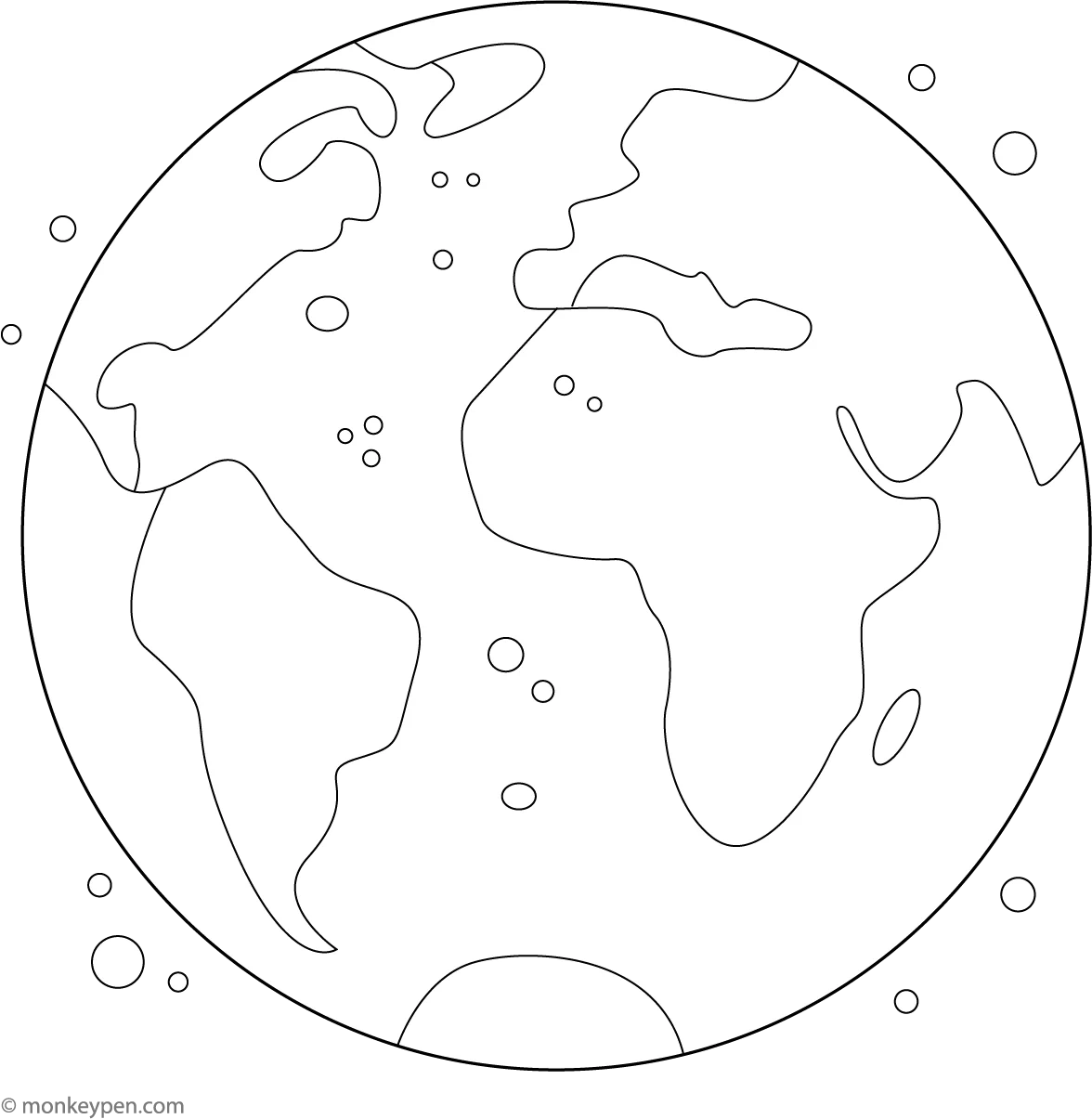 Earth Coloring Page